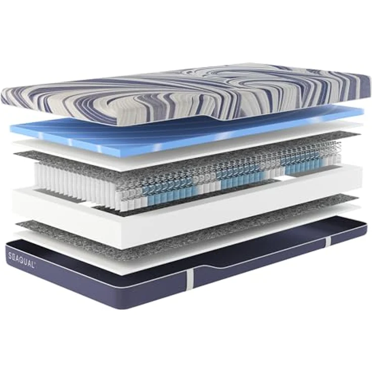 Schwarzwald Schlafsysteme Hn8 Taschenfederkern-Matratze "Ocean Clean TFK", 7-Zonen mit Gelschaumtopper, H3, 100 x 200 cm, Seaqual Bezug – Bild 4