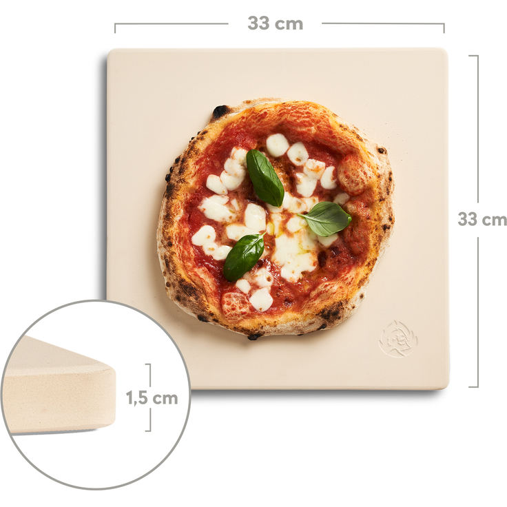 BURNHARD® Gas Pizzaofen - Tony inkl. Hitzeschild, 450 °C, Tragbarer 5,9 kW Outdoor Ofen für Pizza (58,5 x 47,7 x 24,8 cm) inkl. Cordierit-Pizzastein - Schwarz - #946555 – Bild 3