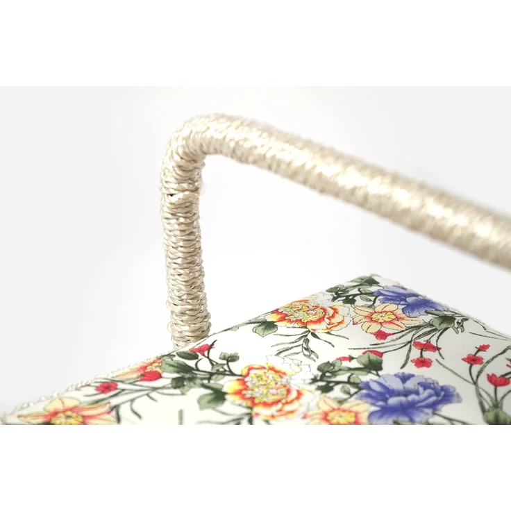 Kobolo Nähkorb Nähkästchen eckig mit Blumenmuster und Griff (mit Organisationseinsatz) – Bild 5