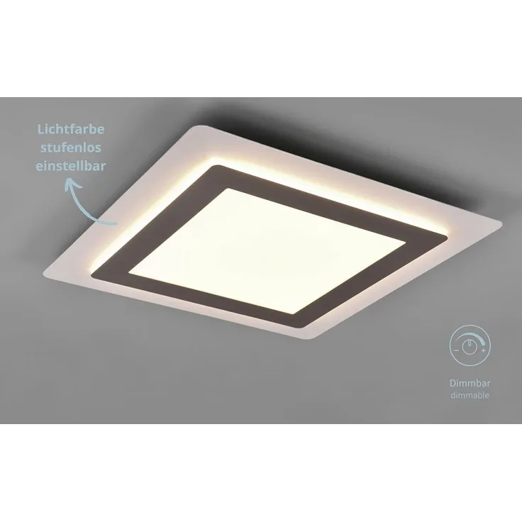lightling LED Deckenleuchte Maya, LED fest integriert, Tageslichtweiß, Dimmer, Lichtfarbe einstellbar, Nachtlicht, Timer