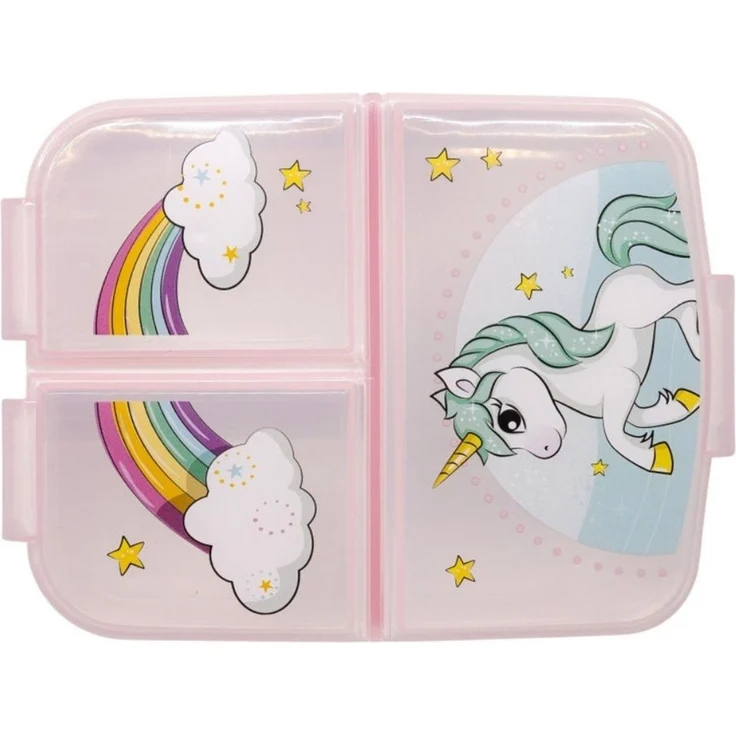 Wisam Lunchbox Kinder Brotdose Lunchbox mit 3 Fächern & tollem Design, 100% Kunststoff, (1-tlg) – Bild 2