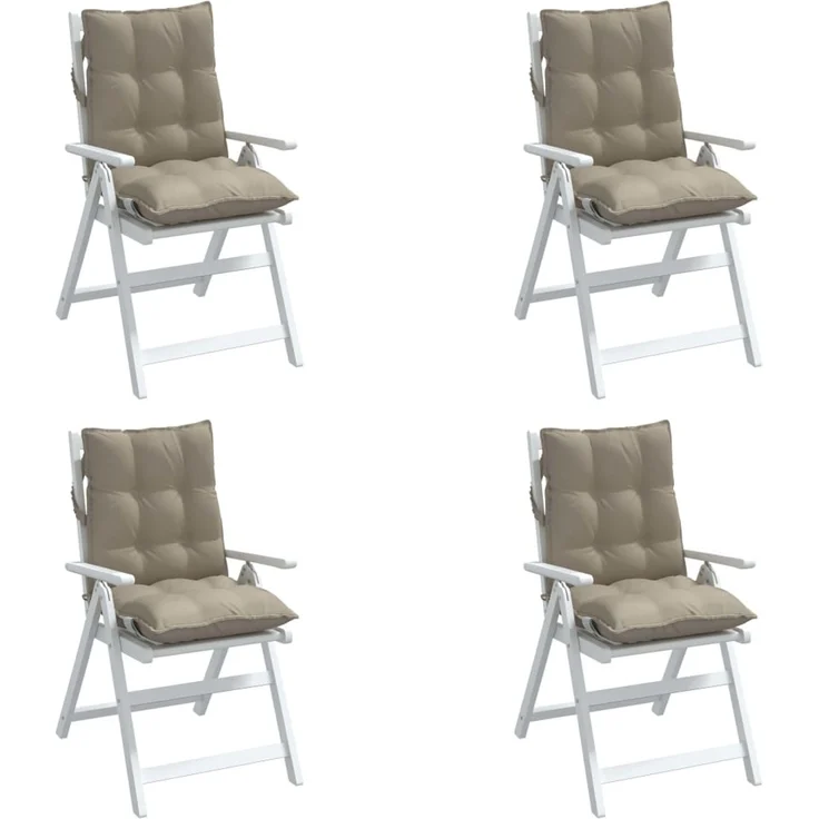 vidaXL Niedriglehner-Auflagen 4 Stk. Taupe Oxford-Gewebe 377696 – Bild 4