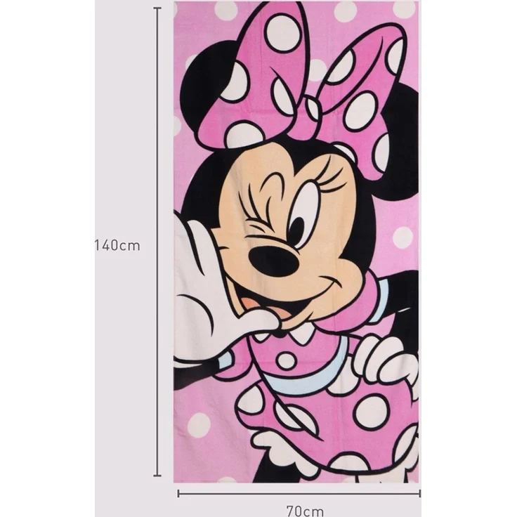 Disney Minnie Mouse Strandtuch Kinder 70 × 140 cm aus 100% Baumwolle 250 gsm – Bild 4