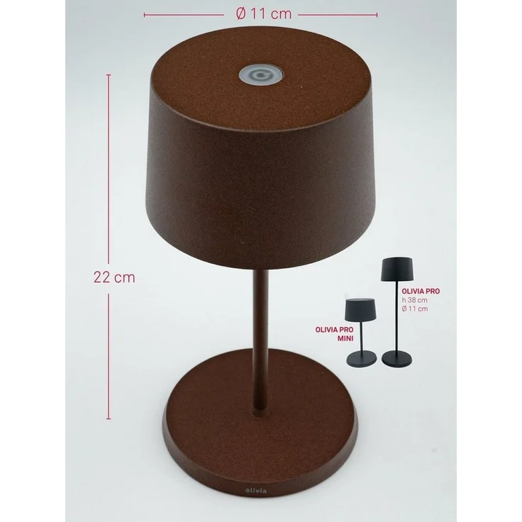 Zafferano LED Tischleuchte Olivia Mini Pro Kabellose Akku LED Tischle für Innen+ Außenbereich, LED fest integriert – Bild 3