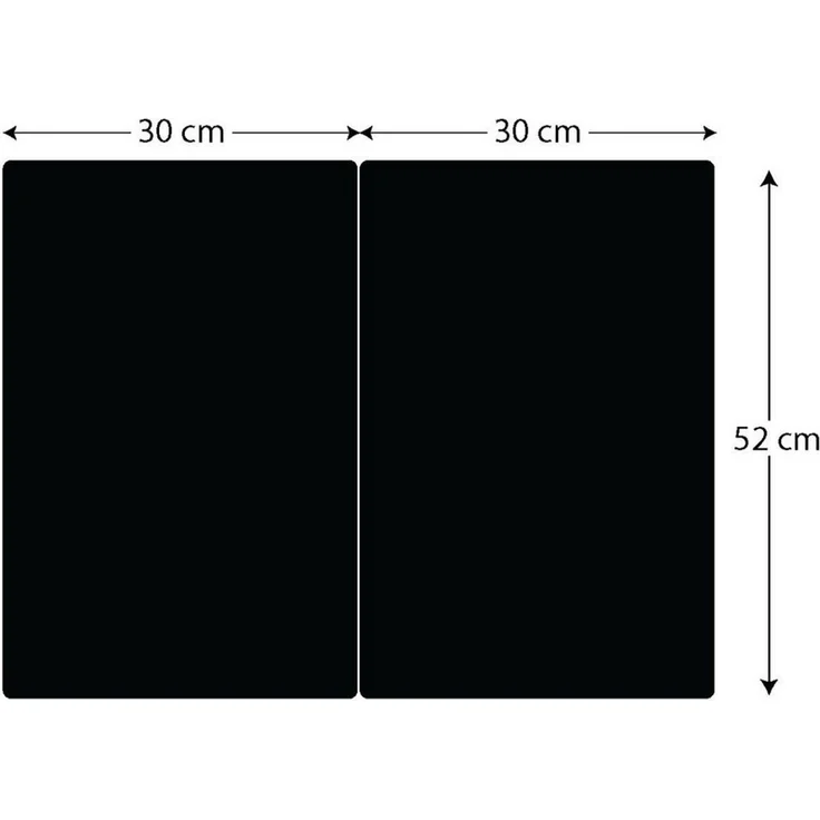 ALLboards Schneidebrett Glas Herdabdeckplatte Schneidebrett 2er Set Multi-Platte – Bild 4
