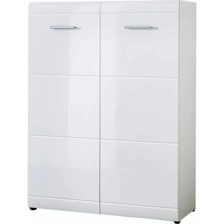 Schuhschrank 'ADANA' in weiß Hochglanz, ca. 89 x 120 x 36 cm