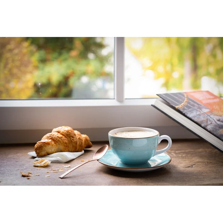 Vintage Nature Aqua, Cappuccino Set 8-tlg (mo) – Bild 2