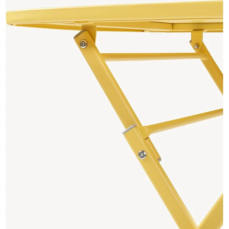 Klapptisch Sande Stahl 71x70x70 cm Gelb [en. casa] – Bild 9