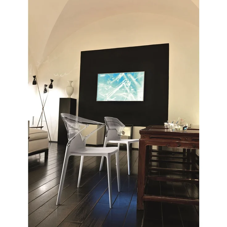 Papatya Ego-K Sessel anthrazitgrau Stuhlsitz, Oberteil transparent grau – Bild 5
