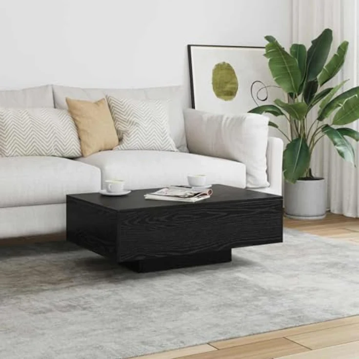 vidaXL Couchtisch Schwarz Eichen-Optik 85 x 55 x 31 cm 862042 – Bild 2