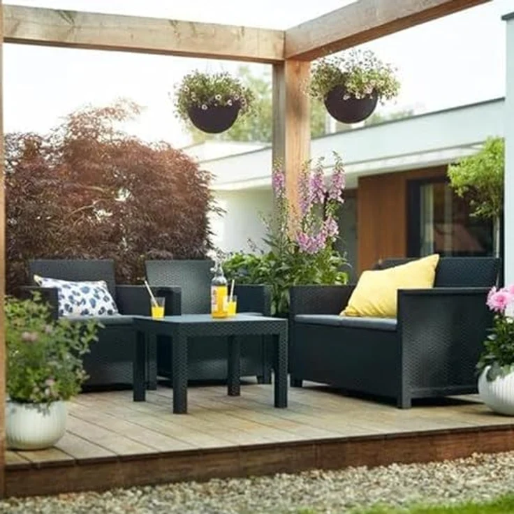Keter 246148 - Garten-Set Emma, 4-Sitzer, Graphit – Bild 4