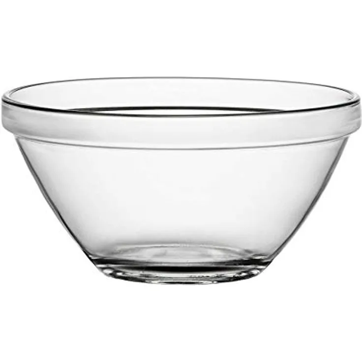 Bormioli Rocco Schale Bormioli Rocco Pompei Salatschale 23cm – Gehärtetes Glas, Stapelbar, Glas
