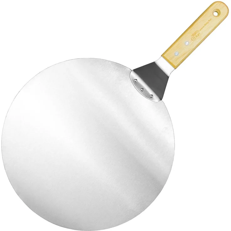 Pizzaschaufel 30,5 cm Pizzaheber Holzgriff Edelstahl Brotschaufel Pizzaschieber – Bild 3