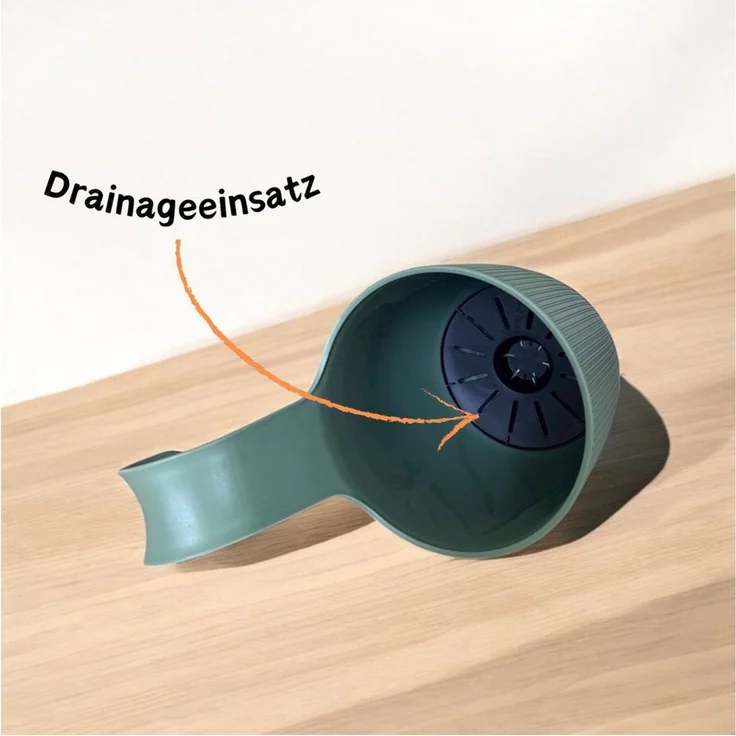 Engelland Blumentopf Blumentopf zum Hängen (Vorteils-Set, 3 St, Fassungsvermögen 2,3 Liter), UV-Beständig, Frostbeständig, Drainagesystem, ideal für Geländer/Zäune – Bild 2