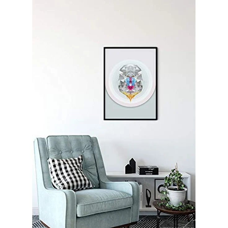 Komar Wandbild P089 Baboon, Kunstdruck auf Premium-Poster Fotopapier, 30 x 40 cm, seidenmatt, wasserfest, ohne Rahmen – Bild 4