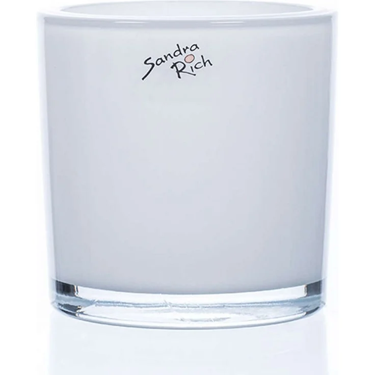 Sandra Rich Übertopf SANDRA RICH, Glasübertopf WEISS "cylindrical heavy Pot H 10cm/10cm" – Bild 4