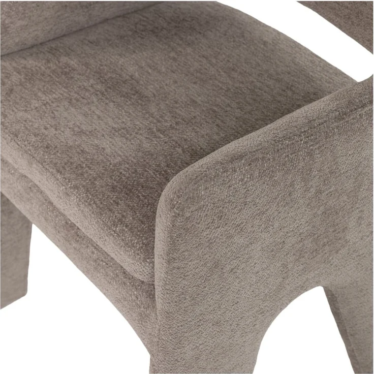 Armlehnstuhl Bigfoot - Chenille-Stoff Taupe – Bild 4