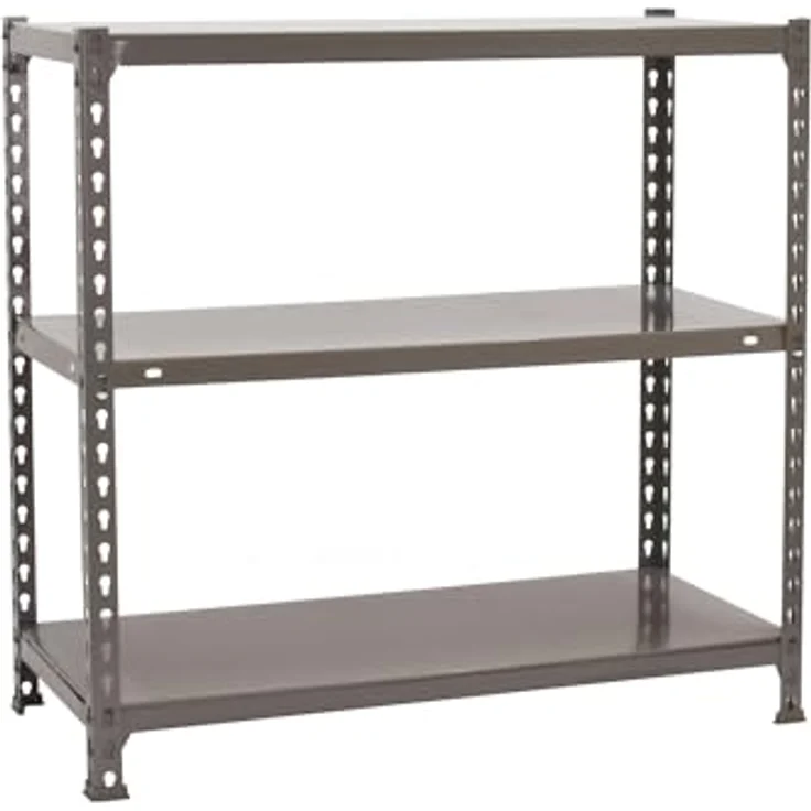 Simon Rack Ecoclick Regal mit 3 Ebenen, 70 kg Tragkraft und Biegepunkt, 900 x 1000 x 300 mm, Schwerlastregal, Garagenregal, Grau – Bild 2