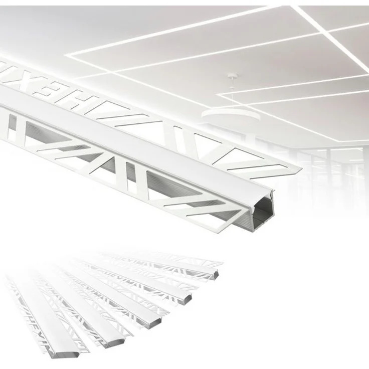 Hexim LED-Stripe-Profil 2m Trockenbauprofil Alu LED Profil Unterputz (2m/1Stk, ALED-1 12mm), 2m Trockenbauprofil Alu LED Profil Unterputz (2m/1Stk, ALED-1 12mm) – Bild 3