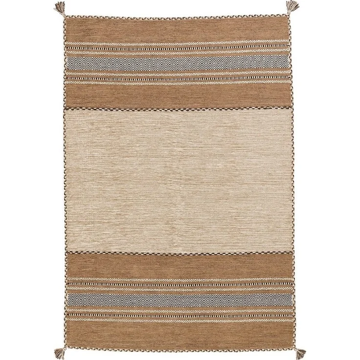 Pergamon Wollteppich Natur Teppich Kelim Navarro, Rechteckig, Höhe: 8 mm – Bild 5