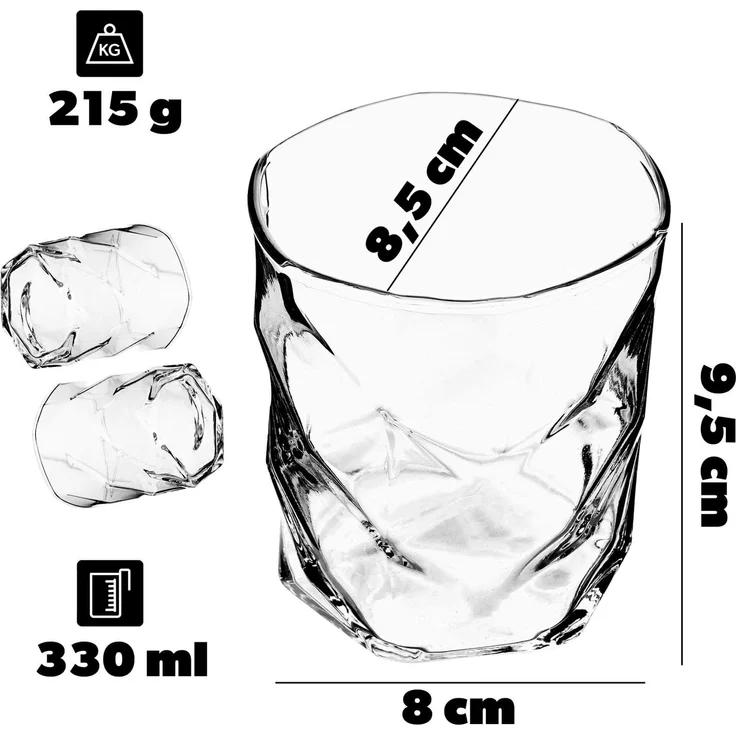 KADAX Glas für Getränke und Getränke 330ml 2 Stk – Bild 4