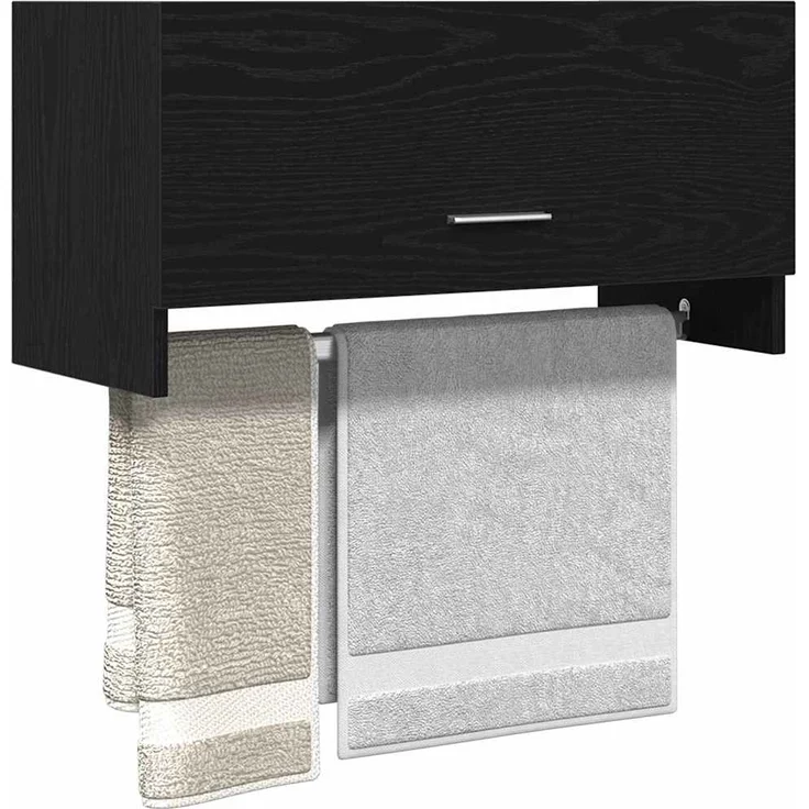 vidaXL Kleiderschrank Schwarz Eichen-Optik 70 x 32,5 x 35 cm 862658 – Bild 2