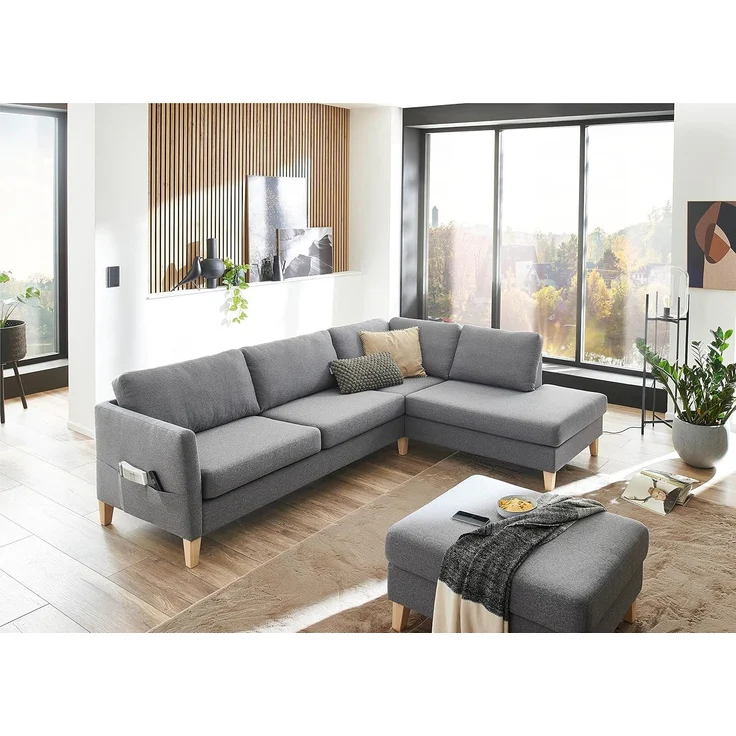 Atlantic Home Collection Ecksofa mit Ottomane rechts – Bild 2