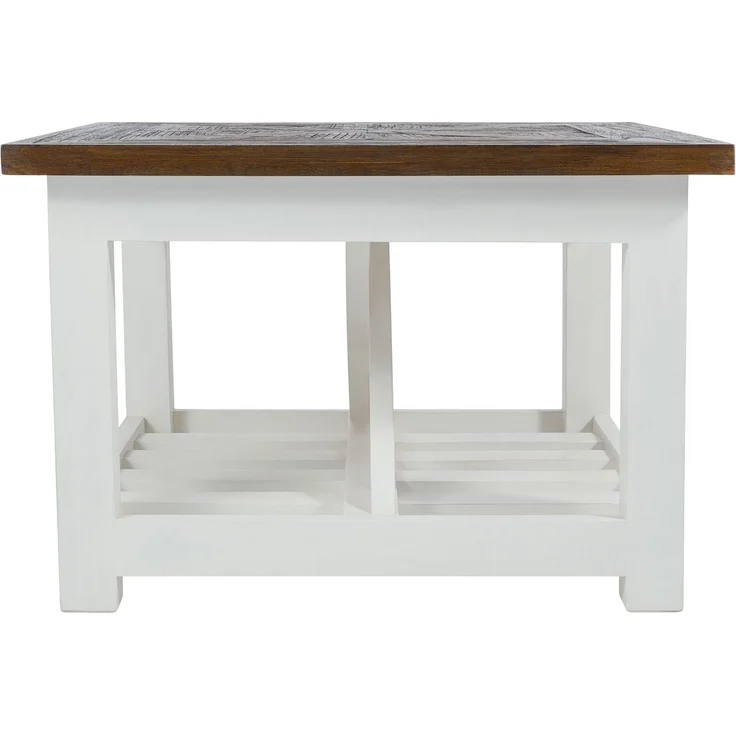 CLP Couchtisch Bastrop 60x60 cm quadratisch rustikal Sofatisch in Landhausstil,braun – Bild 6