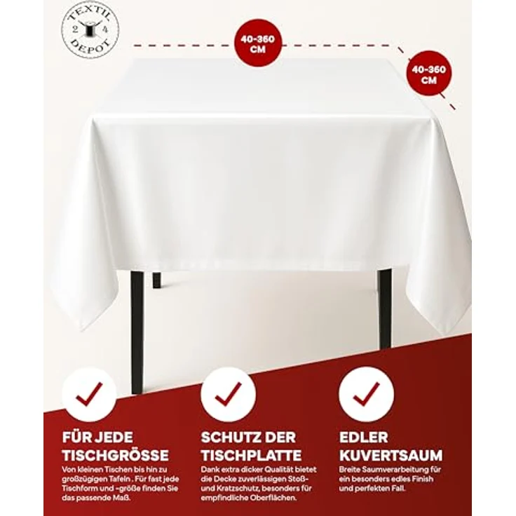 texpot Tischdecke Lotuseffekt Leinenoptik Bügelfrei Fleckschutz wasserabweißend (1-tlg) – Bild 6
