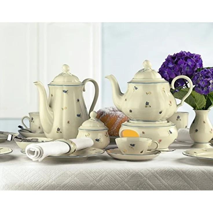 Seltmann Weiden Geschirr-Set Speiseteller 25 cm Fahne Marie Luise Streublume 30308 von Seltmann, Porzellan – Bild 5