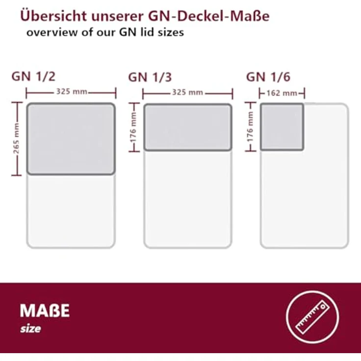 HOOZ Thermobehälter GN Thermobehälter & Deckel Wärmebehälter aus Edelstahl, Edelstahl, (Packung, 1-tlg, ineinander stapelbar, platzsparend), stapelbar – Bild 5