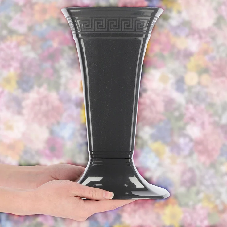 KADAX Vase für Friedhofsgrab, Grabsteinfläschchen, 30 cm, Graphit – Bild 6