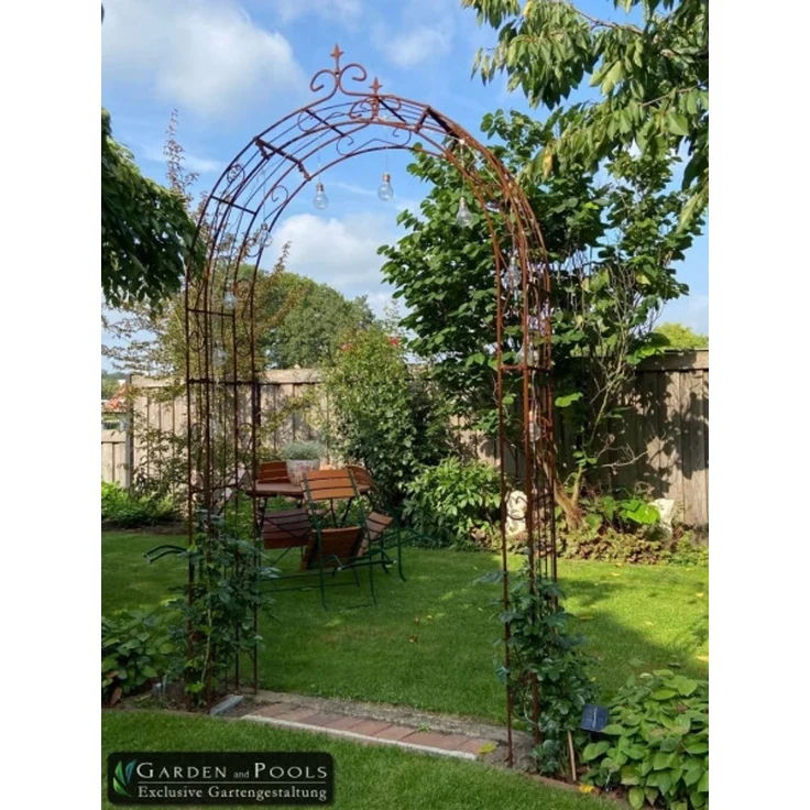 GardenAndPools 'PARIS' Rosenbogen Lilie Spitze, 140cm, Verzinkt – Bild 1
