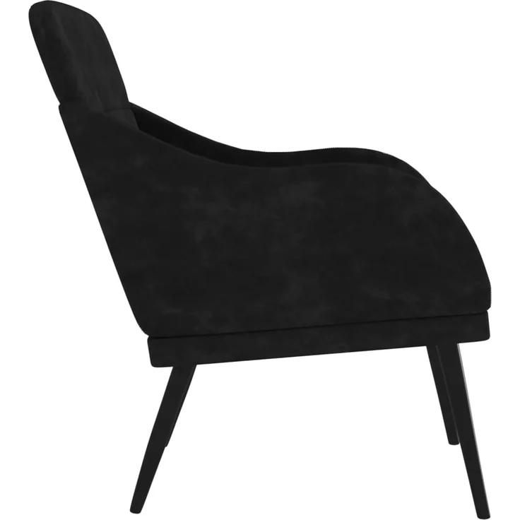 Sessel wohnzimmer, Relaxsessel, Fernsehsessel Schwarz 63x76x80 cm Samt – Bild 4