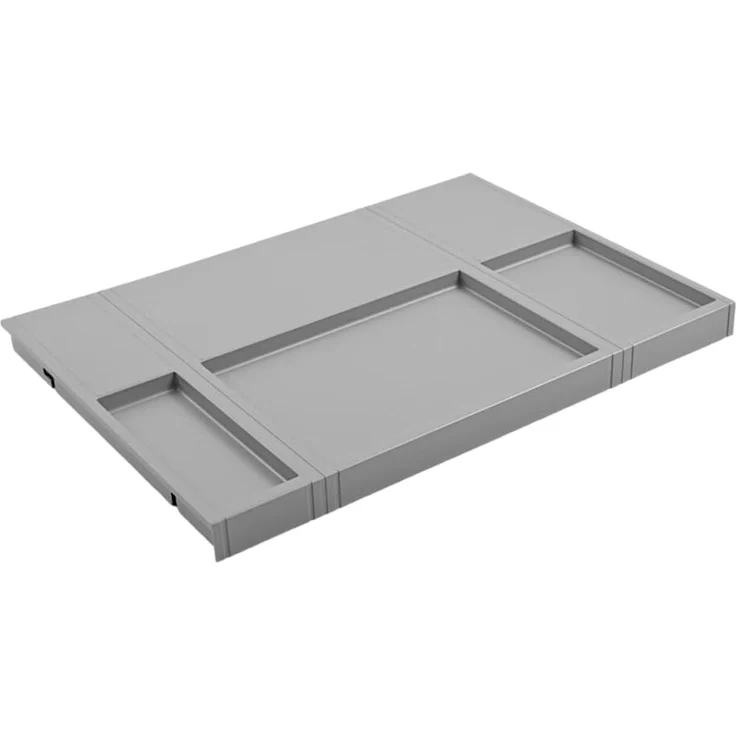 Hailo Deckel Multideckel 1109749, mit Stauraum signalgrau für Einbau-Abfallsammlersystem – Bild 1