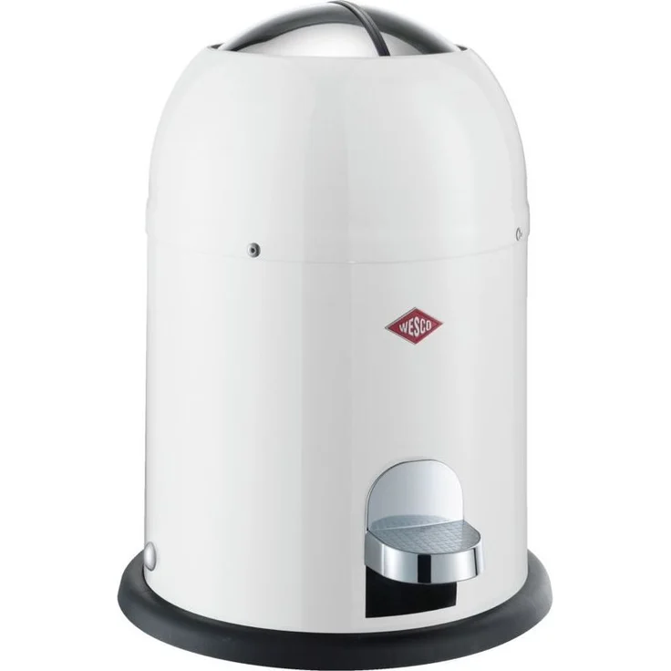 WESCO MINI MASTER Mülleimer WEISS mit 6 Liter Abfallvolumen und Fußtritt / Badeimer / Standabfallbehälter – Bild 3