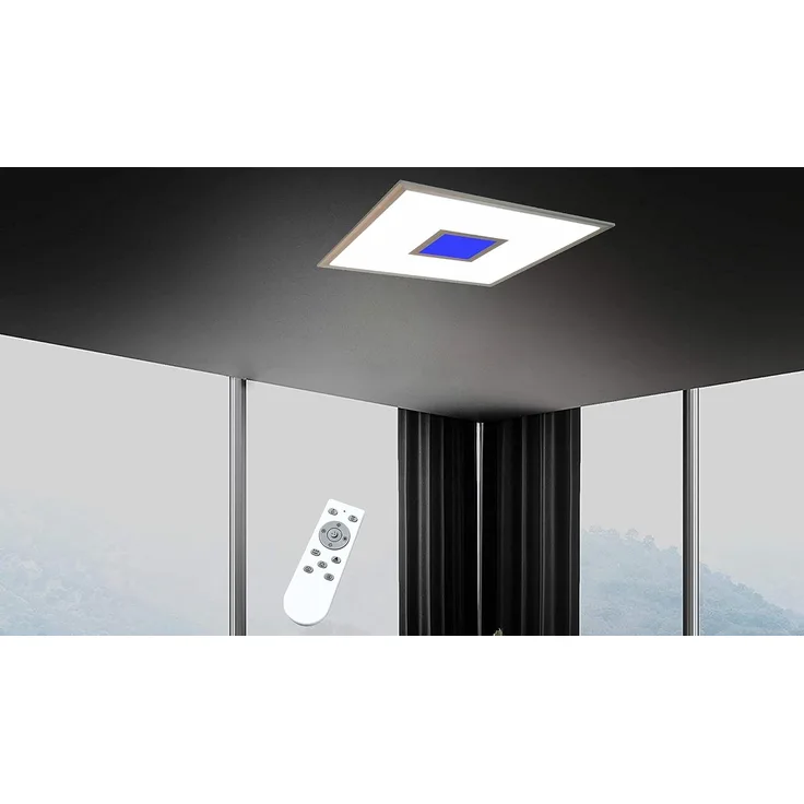 TRANGO LED Panel, 3027 LED Deckenlampe 24 Watt LED Modul - 2400 Lumen *MO* stufenlos dimmbar & Lichtfarbe steuerbar mit Fernbedienung von 3000K-6000K & integrierter RGB Farbwechsel Ambiente Beleuchtung, Deckenleuchte, Wandlampe, Deckenpanel, Wohnzimmer...