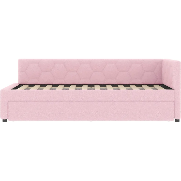 Schlafsofa mit Bettfunktion, Gästebett und Lattenrost, 90x200 cm, Polsterbett, Einzelbett, Jugendbett, Bezug aus Vlies – Bild 8
