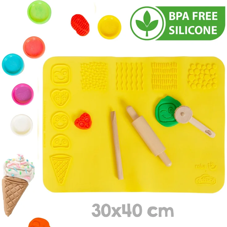 roba Matschküche 'roba x Play-Doh' - Massivholz - FSC®-zertifiziert - inkl. Zubehör - Grau – Bild 3
