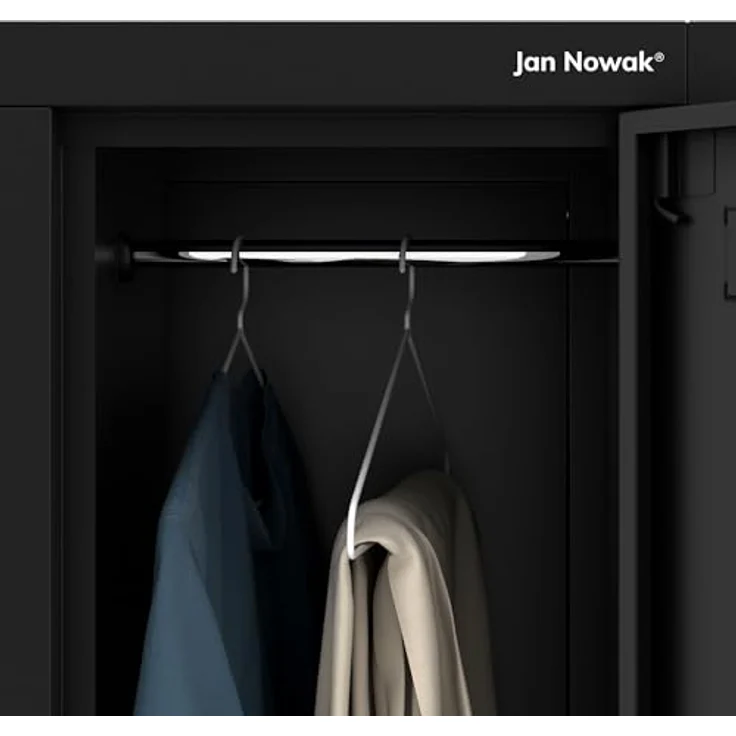 Jan Nowak Schließfachschrank 3B2A Wertfachschrank Metallspind Umkleideschrank 6 Fächer Stahlblech Pulverbeschichtet 185 cm x 90 cm x 45 cm (H x B x T) (Schwarz) – Bild 6