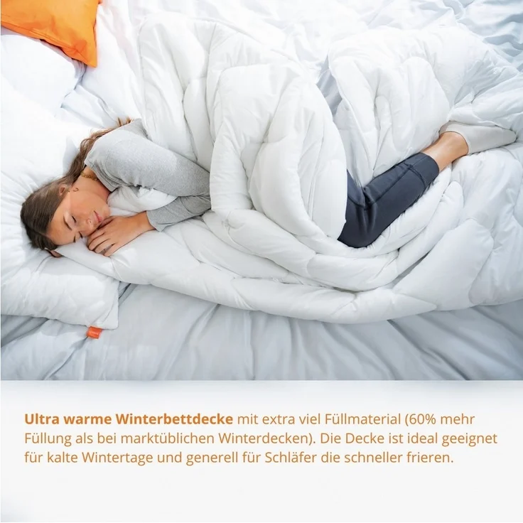 sleepling Microfaserbettdecke ultrawarme Winterdecke, Füllung: Polyester, besonders warme Decke mit viel Füllmaterial – Bild 3