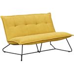 Polsterbank Bank VICO in senfgelb mit Metallgestell 131x86 cm