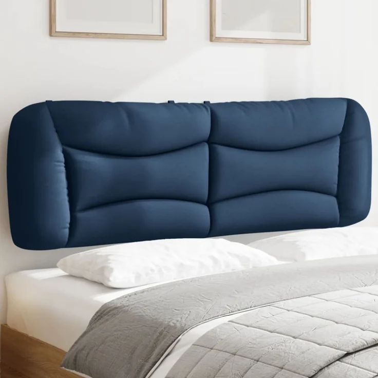 vidaXL Kopfteil-Kissen Blau 160 cm Stoff – Bild 1