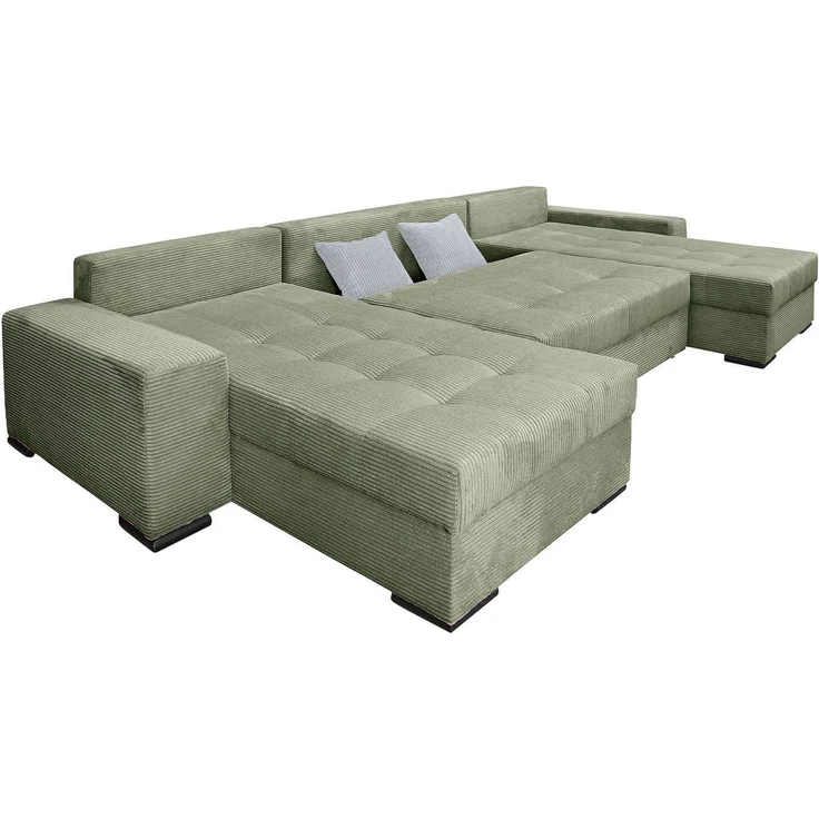 COLLECTION AB Wohnlandschaft Josy XL U-Form, B: 313 cm in Cord, Cord-Mix, Schlaffunktion, Bettkasten & 2 Zierkissen, Federkern – Bild 3