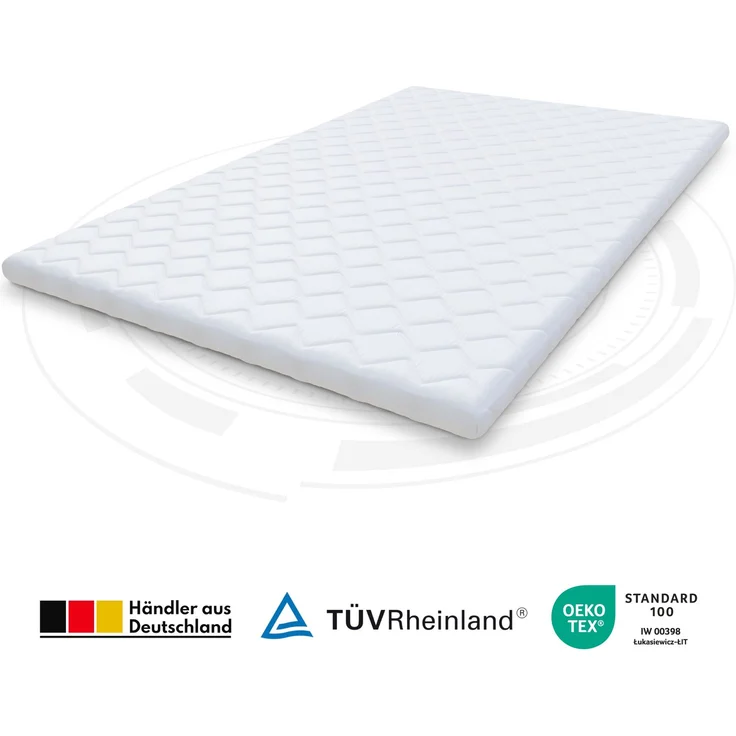 Topper 140x200 cm Matratzenauflage mit HR-Schaum Kokos 6 cm Schoner H3 – Bild 2