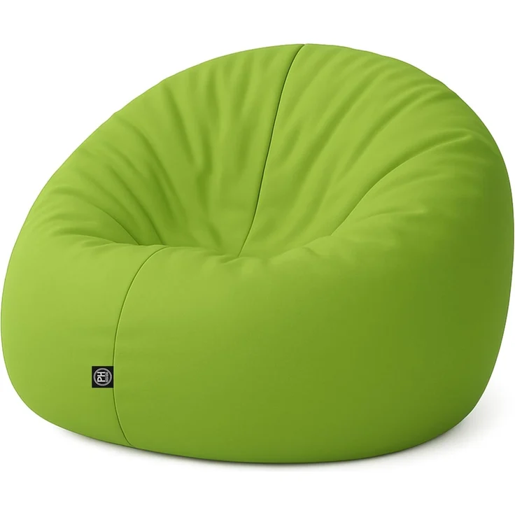 PATCH HOME 2-in-1 Sitzsack Sessel - Gaming Bean Bag mit Reißverschluss - Bereits befüllt, Ergonomisch & Robust für Kinder & Erwachsene - Indoor & Outdoor, Wetterfest (Kiwigrün, 155cm) – Bild 1