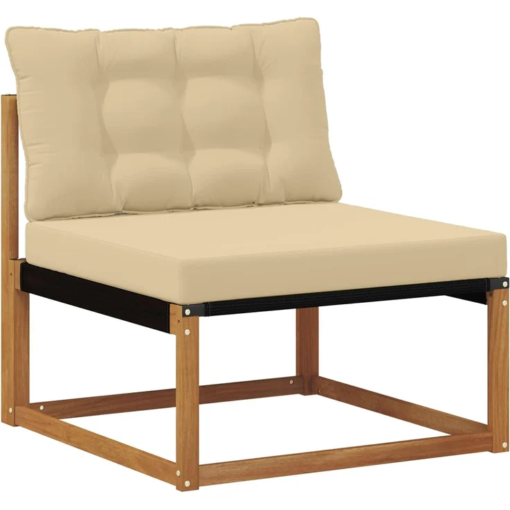 vidaXL Sectional Sofa Einheiten Massivholz Akazie Natur 900636 – Bild 2
