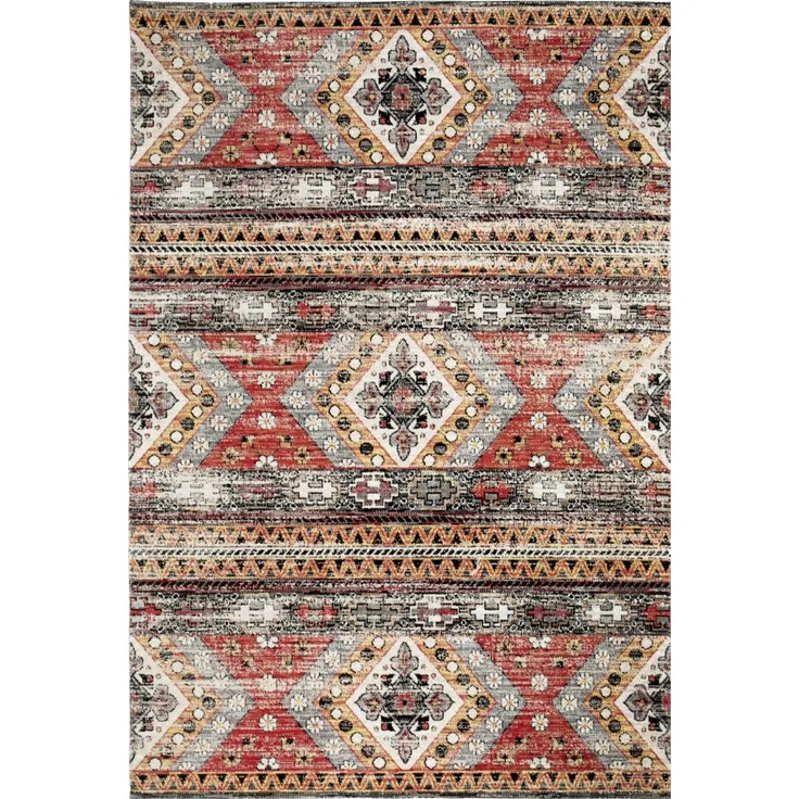 Andiamo In- und Outdoorteppich Bonnie multicolor grau-rot, 120 x 170 cm