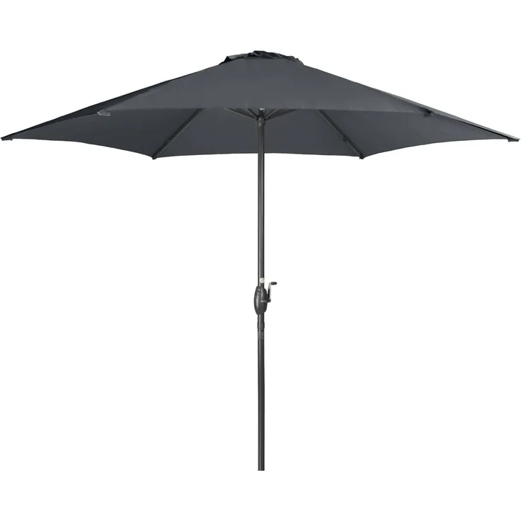 Derby by Doppler Sonnenschirm / Kurbelschirm "Basic Lift neo 300", anthrazit, Ø 300 cm