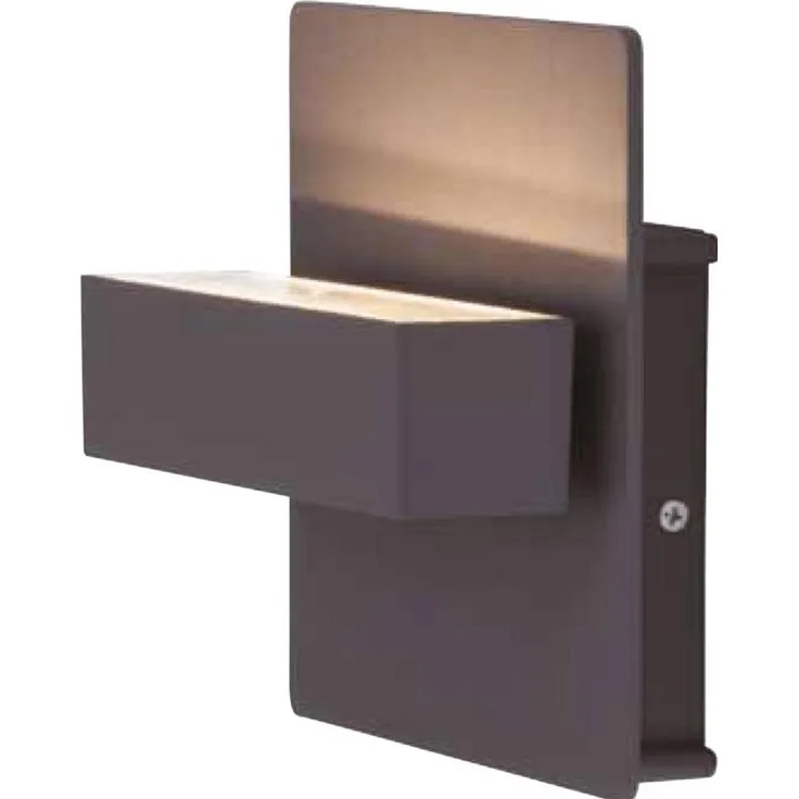 Grafner® Aluminium Wandlampe 6087 Leuchte Lichtschein Up/Oben in dunkelgrau mit integrierten LEDs